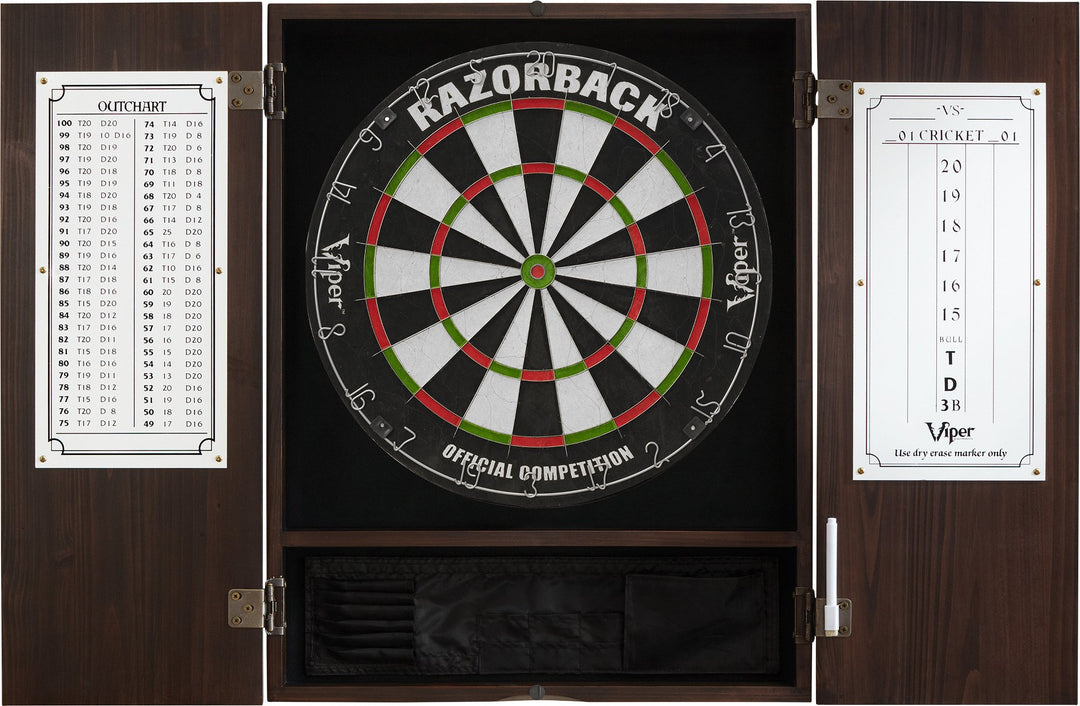 Viper Metropolitan Massivholzschrank & Sisal/Borsten, spielfertiges Bündel mit Steelspitzen-Darts, i