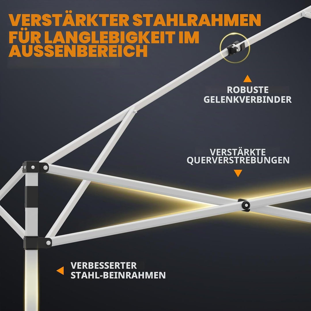 EAGLE PEAK 3x3m Schrägbein, Pop-Up-Überdachung, einfache Einrichtung für eine Person, sofortige Outd