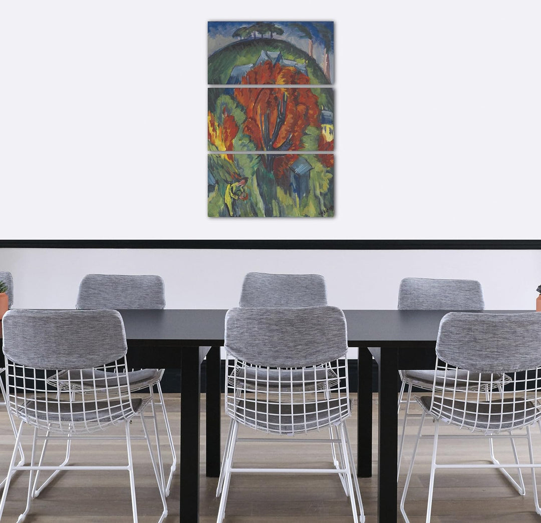 Printed Paintings Leinwand 3-teilig(80x120cm): Ernst Ludwig Kirchner - GALGENBERG IN JENA 80x120 cm