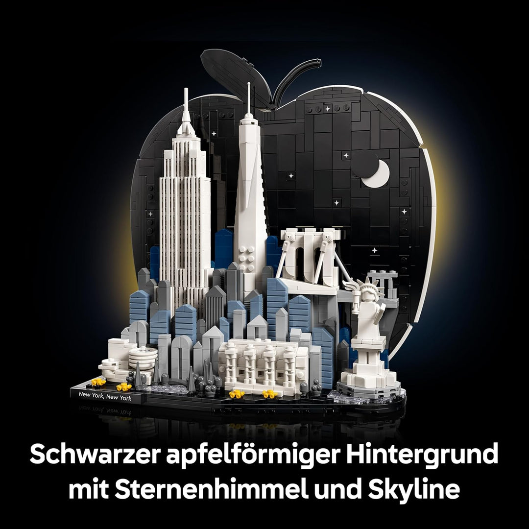 LEGO Architecture New York City – The Big Apple - Miniatur Bauset für Erwachsene - 3D Regaldekoratio