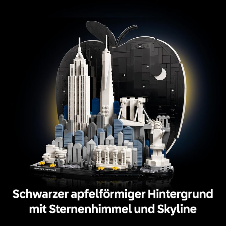 LEGO Architecture New York City – The Big Apple - Miniatur Bauset für Erwachsene - 3D Regaldekoratio