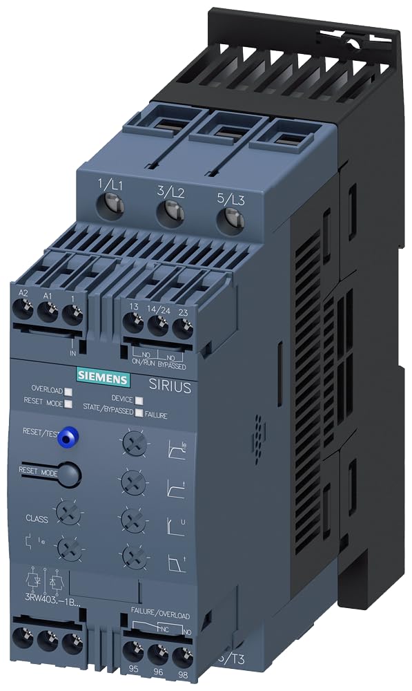 Siemens 3RW4036-1BB04 Sanftstarter SIRIUS – 400 V AC/DC 22 kW Starter 45 A Schraubklemmen