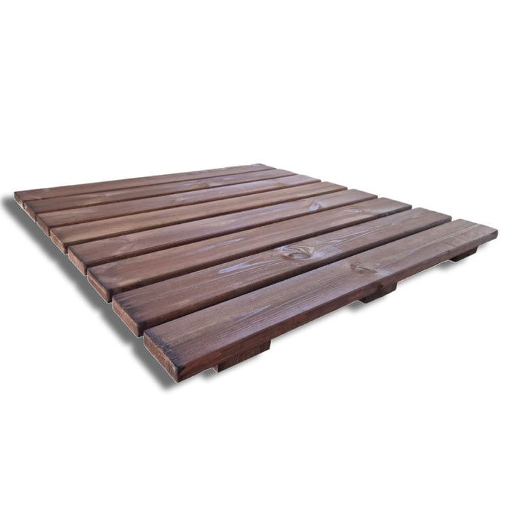 Rutschfeste Duschmatte aus Holz, 78 x 78 cm, 4,4 cm dick, braun 78x78 cm, 78x78 cm