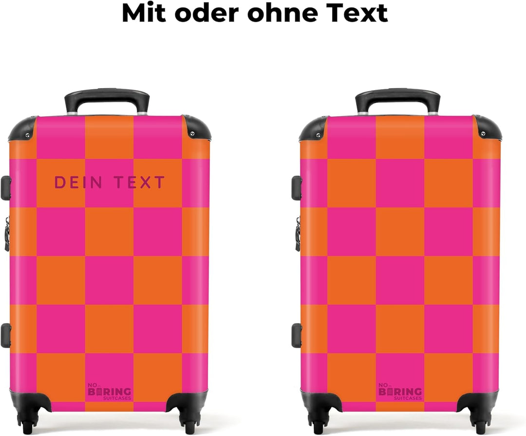 NoBoringSuitcases.com® Reisekoffer 67cm 72L Personalisiert - Grosser Hartschalenkoffer mit Rollen, L
