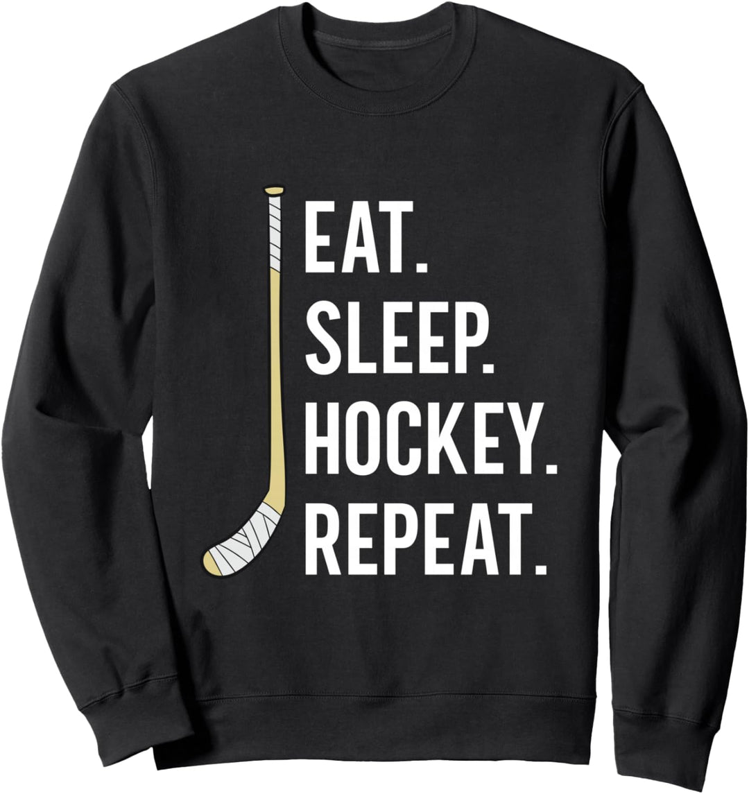 Eat Sleep Hockey Repeat Hockey Spieler Eishockey Sweatshirt