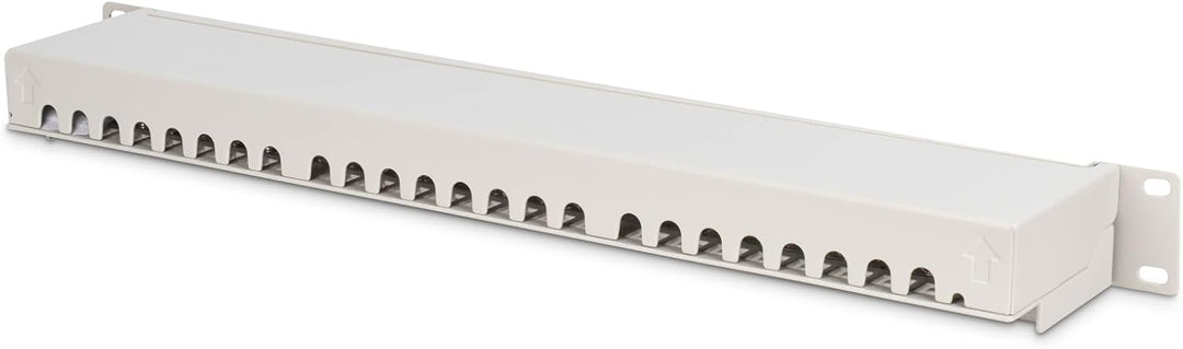 DIGITUS Patchpanel - 19-Zoll - Cat-6 - 24-Port RJ45 - Geschirmt - LSA Patch-Feld - Rack-Montage 1HE
