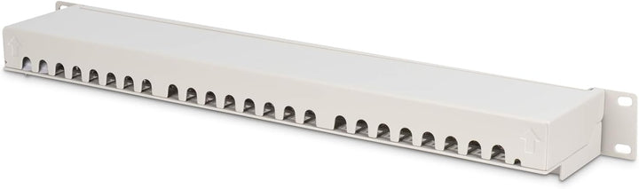DIGITUS Patchpanel - 19-Zoll - Cat-6 - 24-Port RJ45 - Geschirmt - LSA Patch-Feld - Rack-Montage 1HE