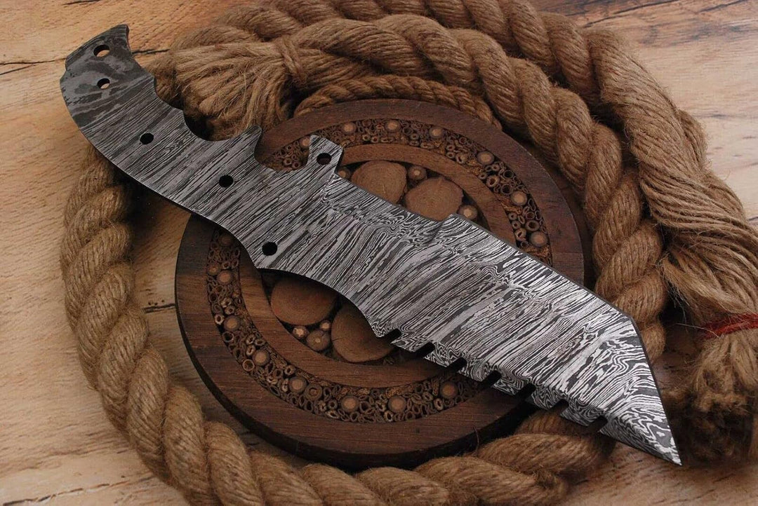 Damast Klinge Handgeschmiedete Damast Rohling Damascus blank blade 6077EA