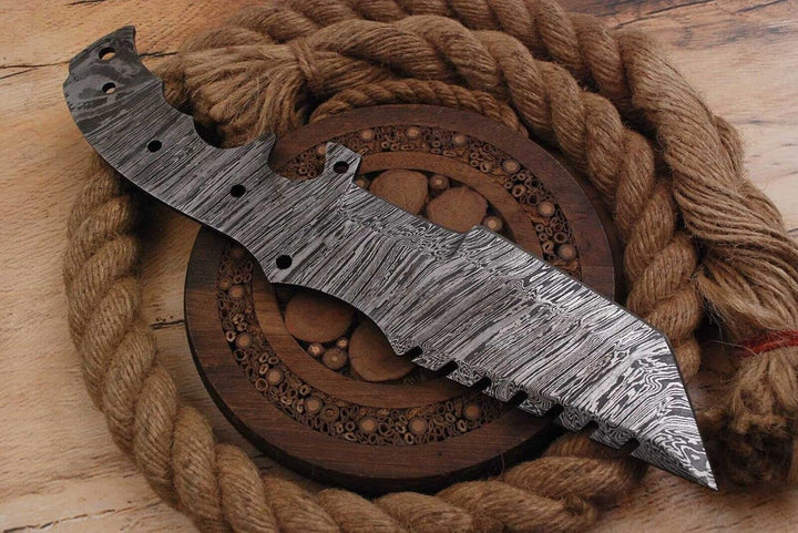 Damast Klinge Handgeschmiedete Damast Rohling Damascus blank blade 6077EA