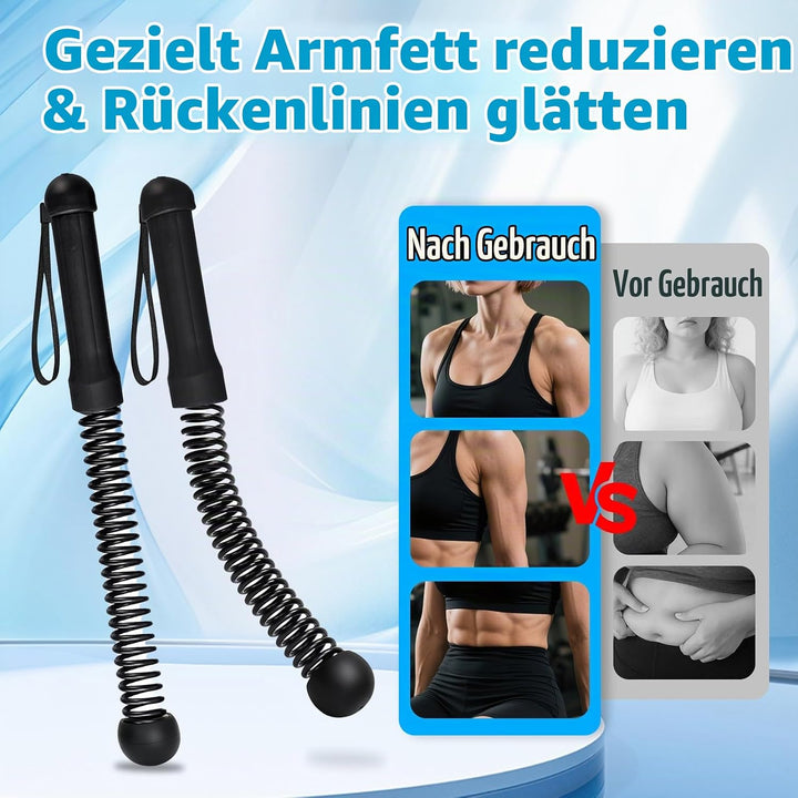 2 Stück Battle Rope, Neues Upgrade Battle Rope ohne Seil für das Heim Fitnessstudio Seillose Kampfse