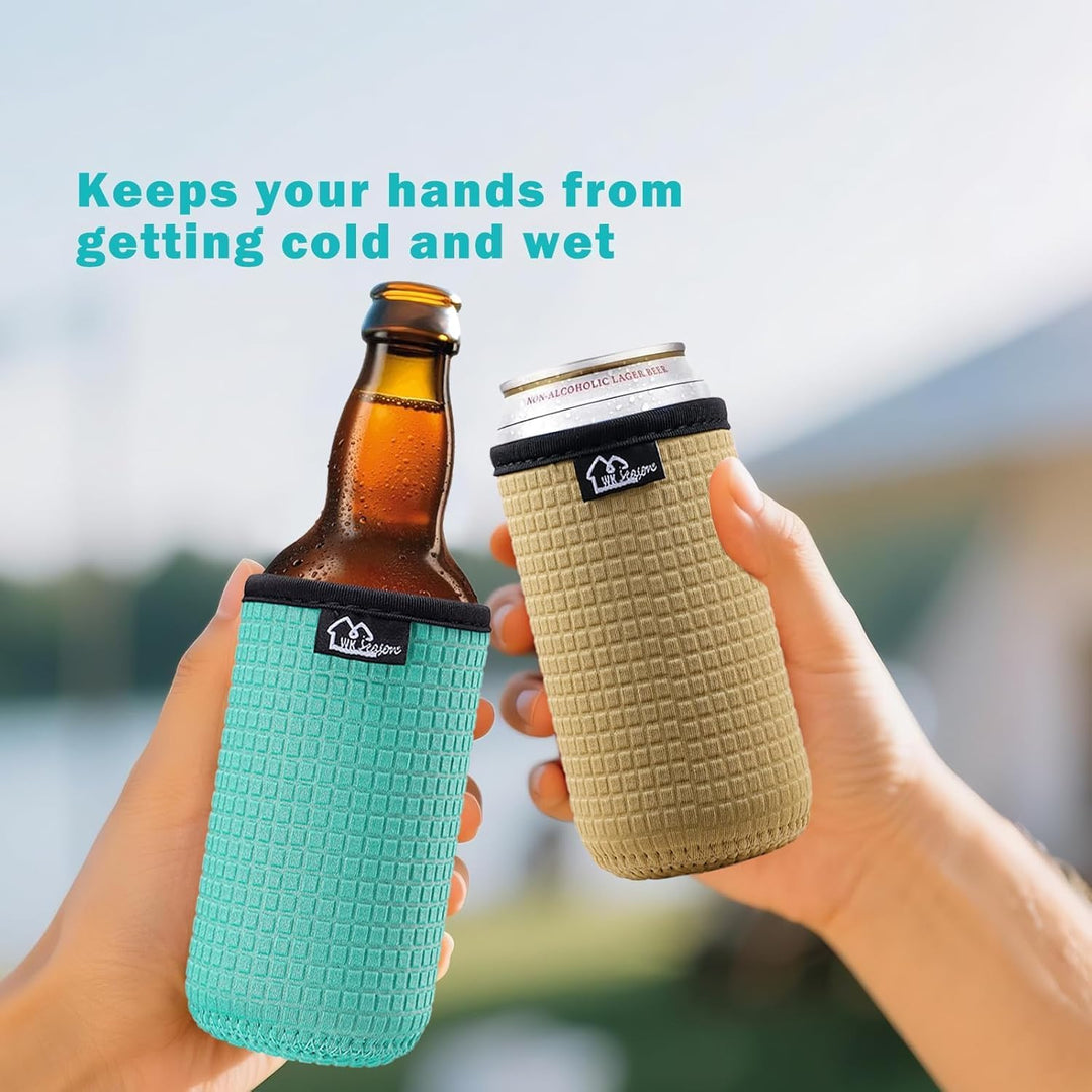 WK IEASON 12oz Slim Can Sleeves Insulators Neoprene Slim Can Covers 12OZ Beer Bottle Sleeves Coolers