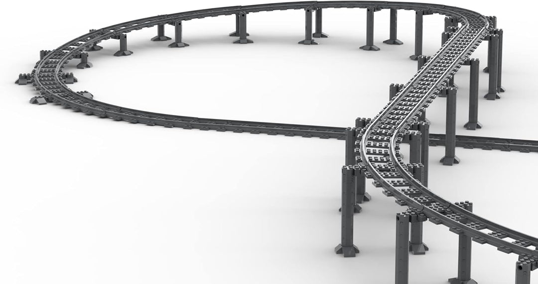 Trixbrix Supports Bundle 2.0 Compatible with Lego City Train Sets 60197 60198 10277 60205 60238 6033
