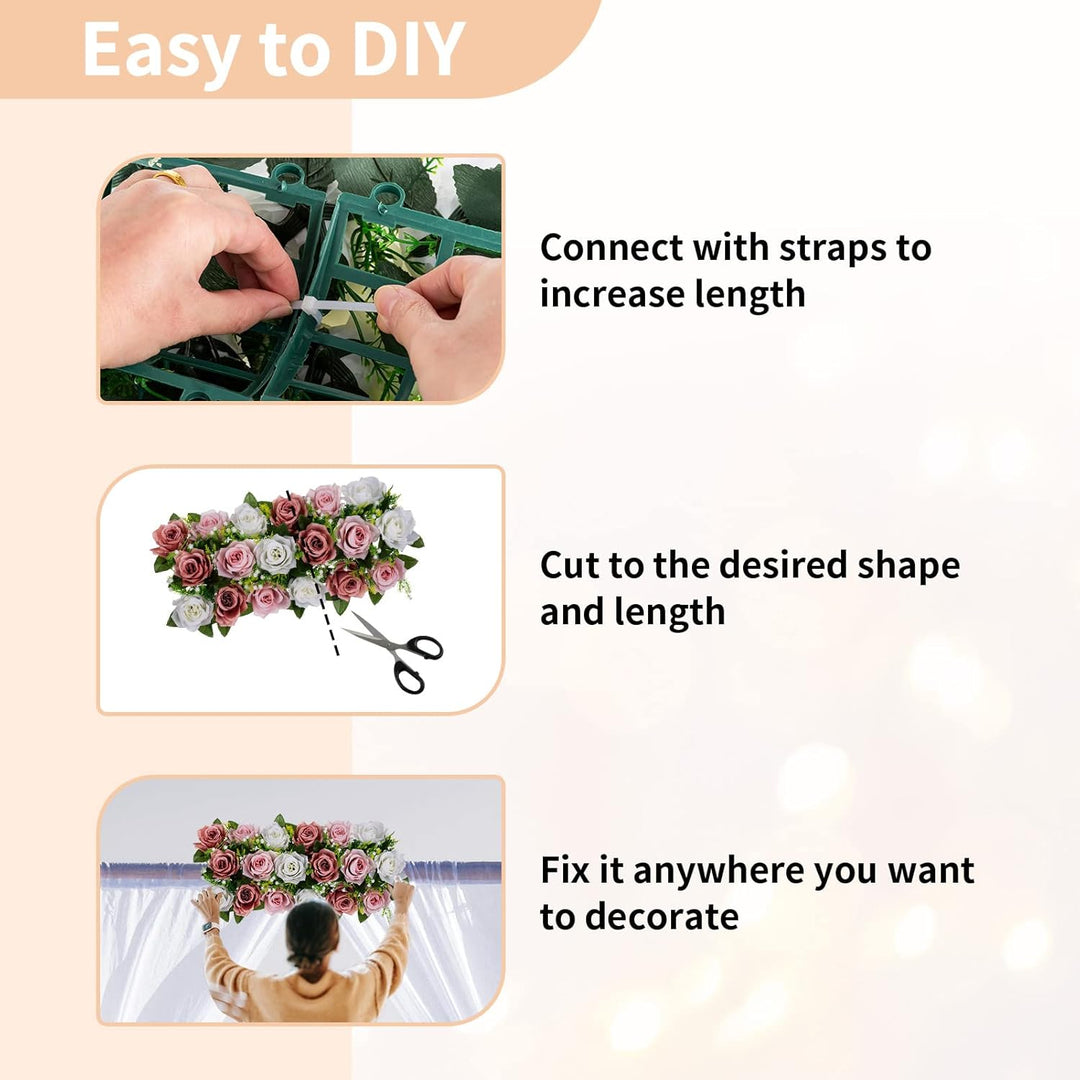 NUPTIO Hochzeit Blumenschmuck für Tische 2 Stück 50cm Lange Frühlingsblumen Arrangements Künstlicher