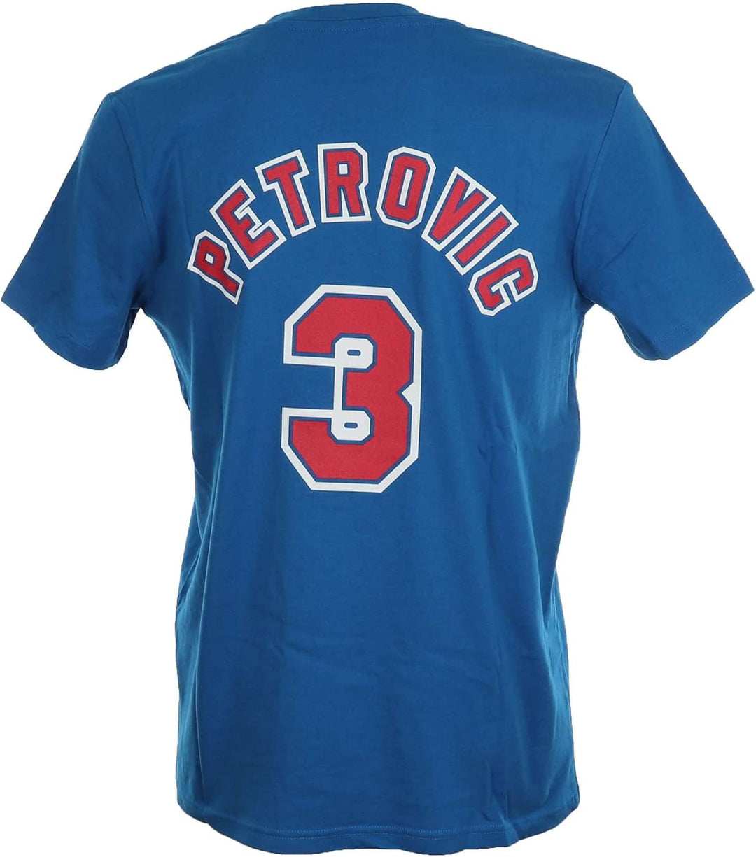 Mitchell & Ness Name & Number T-Shirt (NBA | HWC | NFL) Drazen Petrovic - Royal M, Drazen Petrovic -