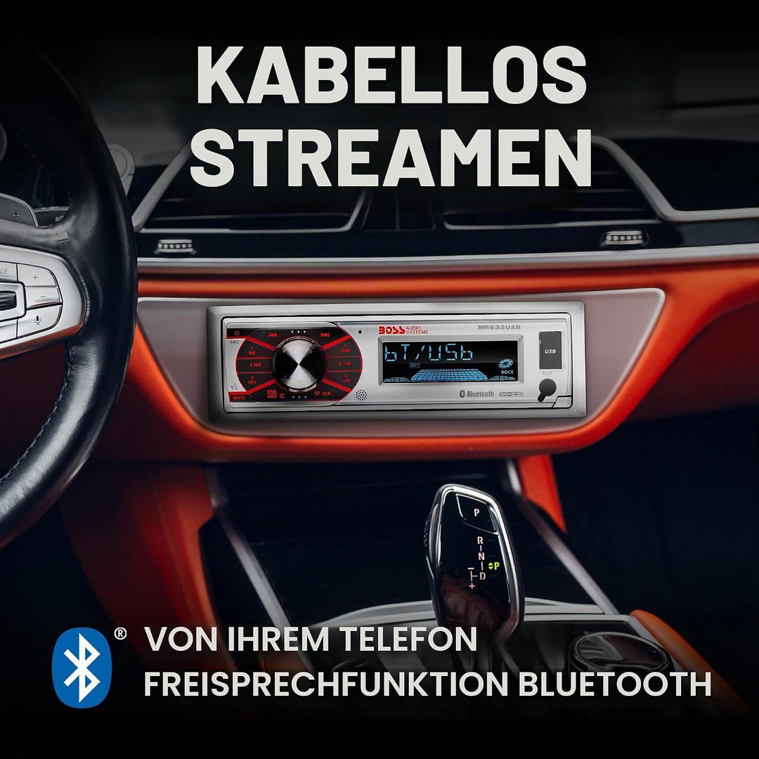BOSS Audio Systems mr632uab 200 W Bluetooth weiss Empfangsgerät für digitale Instrumente, Empfangsge