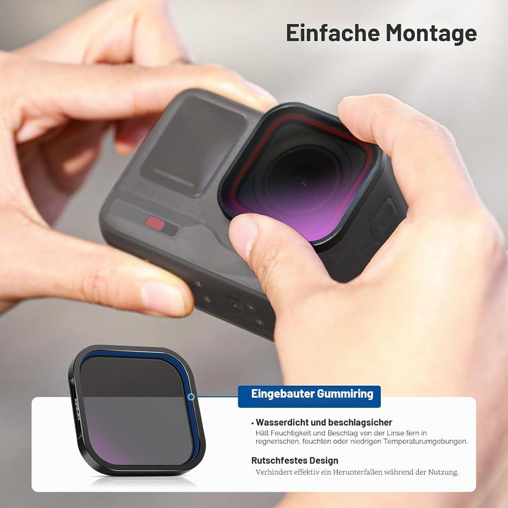 NEEWER ND/PL Filter Set kompatibel mit Insta360 ACE PRO, 4er Pack ND8/PL ND16/PL ND32/PL ND64/PL Act