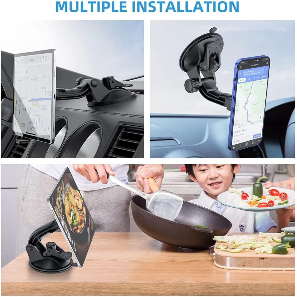 OHLPRO Tablet Halterung Auto Magnet, ipad Halterung Auto Vorne Armaturenbrett und Windschutzsche Mag