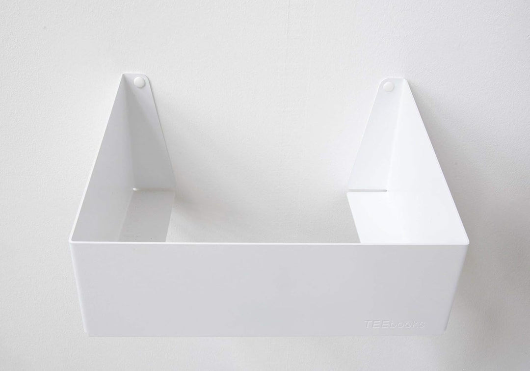 Teebooks Aufbewahrung für Vinyl - Set mit 2 Regalen - Stahl - Weiss - 15 x 25 x 32, 2er-pack Weiss