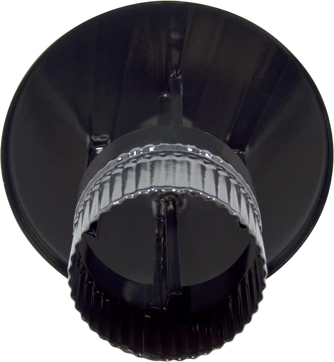 S&amp;M 485244 Schornsteinaufsatz schwarz glasiert 900°C-Ø100mm-Rosette für Kamin- und Ofenleitungen