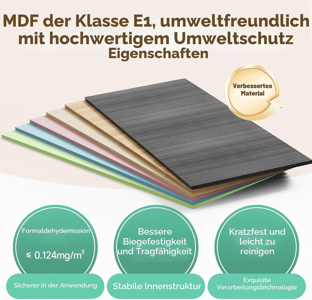 Warmiehomy Laptoptisch fürs Bett, Tragbarer Tablettisch mit klappbaren Beinen & Getränkehalter, Falt