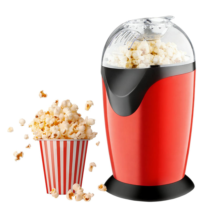 Heissluft Popcornmaschine, 1200W Mini Heissluft Popcorn Maker Ohne Öl Fett, 3 Min Schnellstart, One-