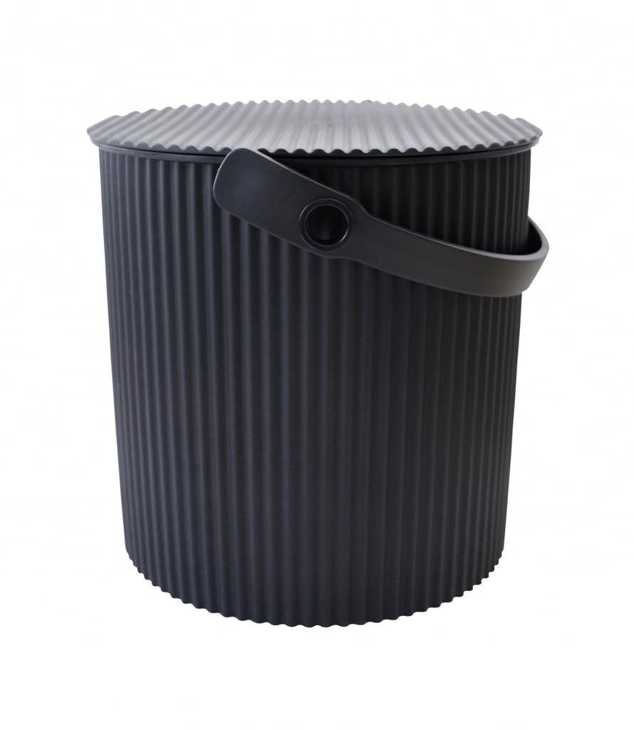 Hachiman Omnioutil Mittel 10 L Eimer mit Deckel Schwarz, Schwarz