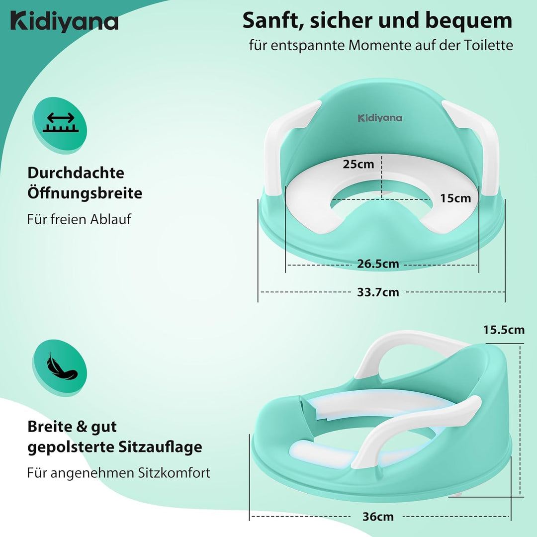 Toilettenaufsatz für Kinder, Kinder Toilettensitz mit weichem, abnehmbarem Sitzpolster, rutschfester