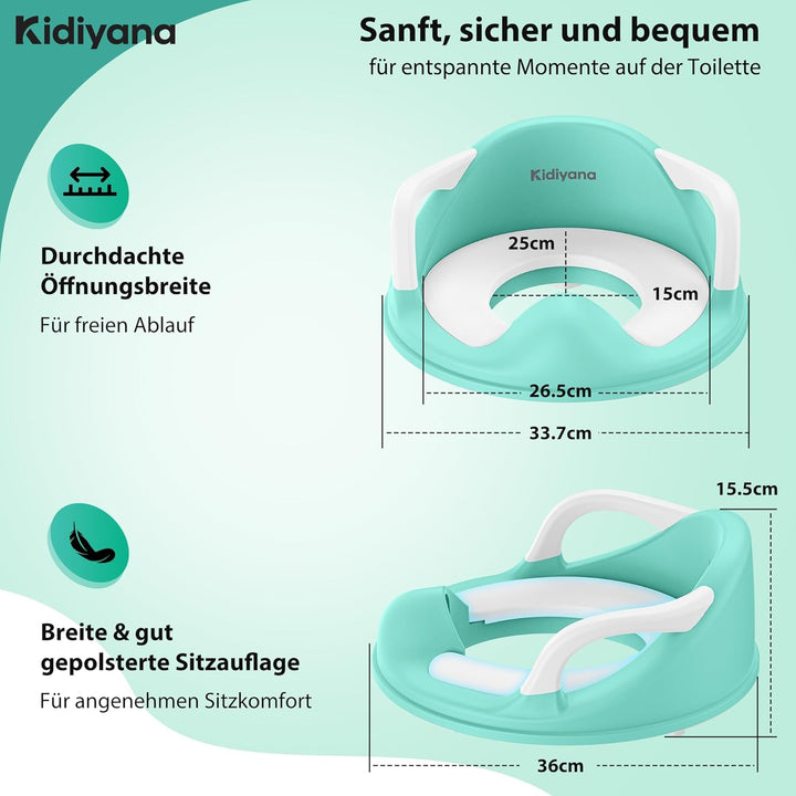 Toilettenaufsatz für Kinder, Kinder Toilettensitz mit weichem, abnehmbarem Sitzpolster, rutschfester