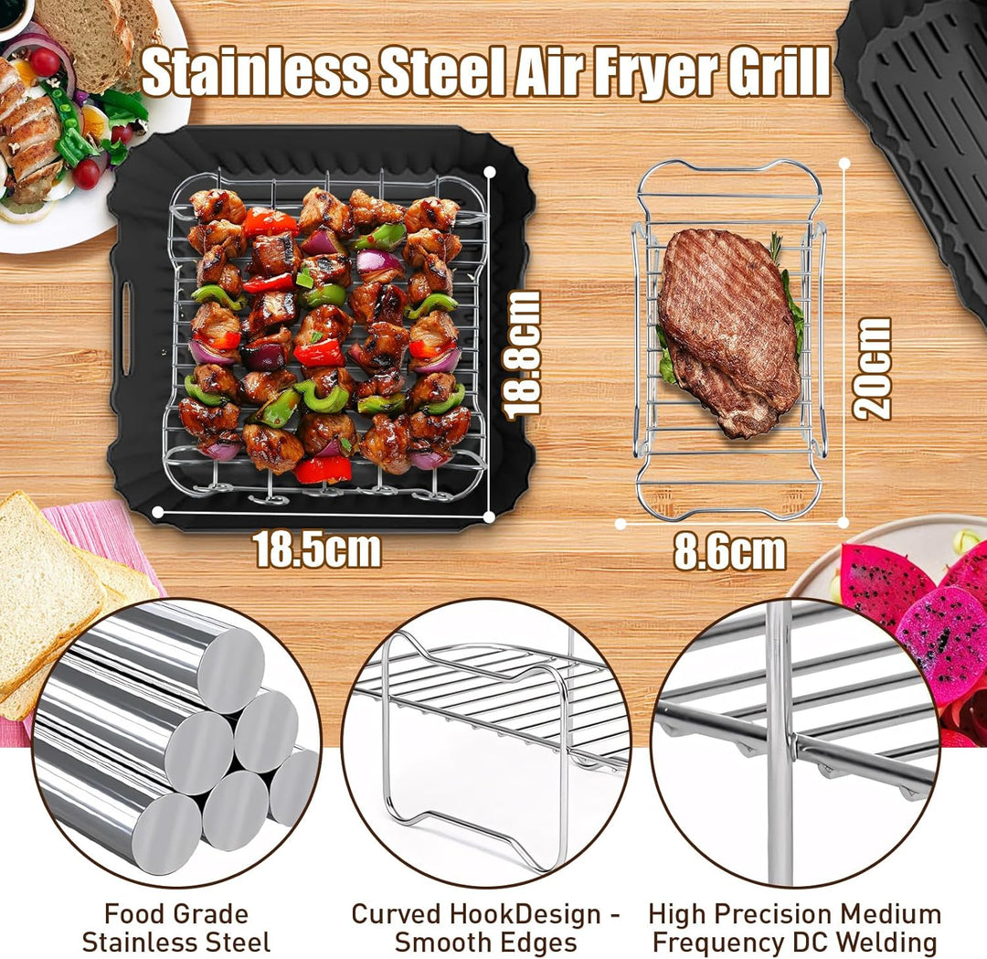 Heissluftfritteuse Zubehör für Philips Airfryer Dual Basket 3000-5000 Series 6L/3L,Silikonform Heiss