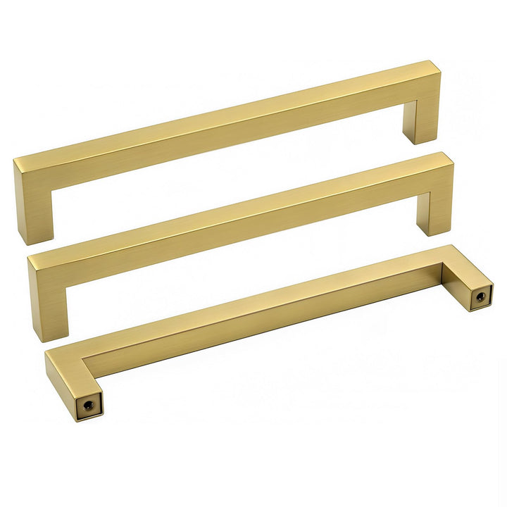 goldenwarm 15 Stück Möbelgriffe 160mm Möbelgriffe Edelstahl Goldene Griffe LSJ12GD160 Antike Schrank