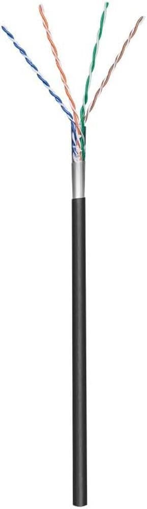 Goobay 57295 CAT 5e Outdoor Netzwerkkabel, F/UTP, Schwarz