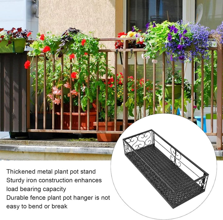 Balkon-Blumenregal, Hängender Blumentopf-Aufhänger, Hängender Schmiedeeiserner Zaun, Innen-Fensterba