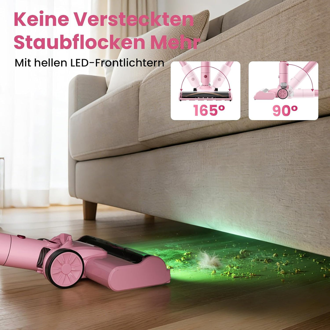 Dzaki Akku Staubsauger Kabellos 50.000 Pa, 55 Min. Laufzeit, Selbststehend, Touch Display, Anti-Tang