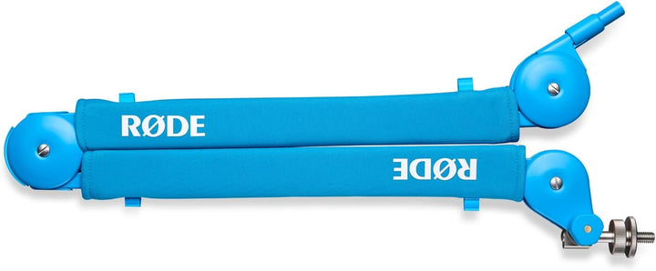 Rode PSA1+ Plus Tisch-Mikrofonarm Gelenkarm Blau mit keepdrum Mikrofasertuch PSA1+ Plus mit Mikrofas