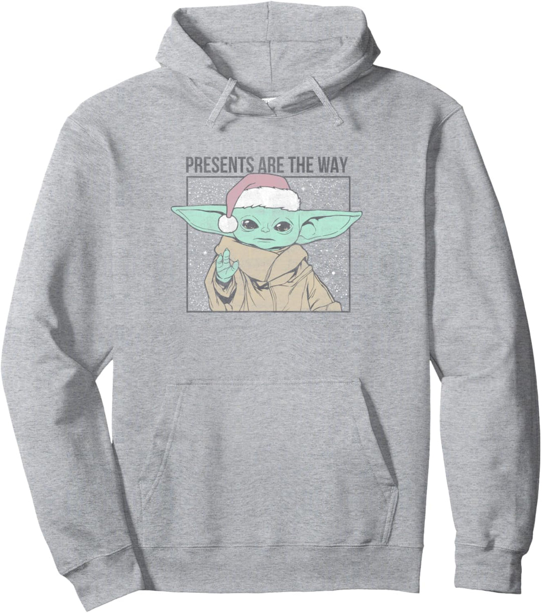 Star Wars The Mandalorian Child Holiday Presents Pullover Hoodie