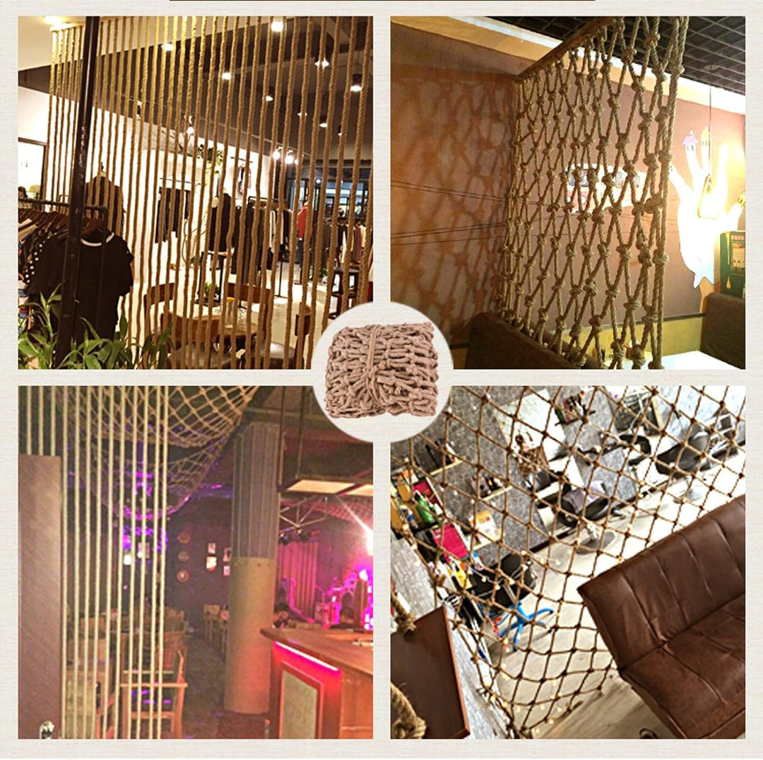 Sicherheitsnetz Hanfseil Hanfseilnetz Schutznetz Treppe Balkon Fallschutznetz Trennwand Deckennetz S