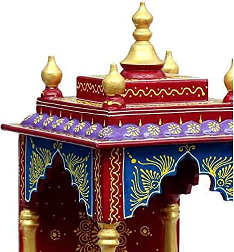 Home and Bazaar Rajasthani Ethno Handbemalt, handgefertigt, 27,9 x 27,9 x 61 cm Aussenmasse, 22,9 x