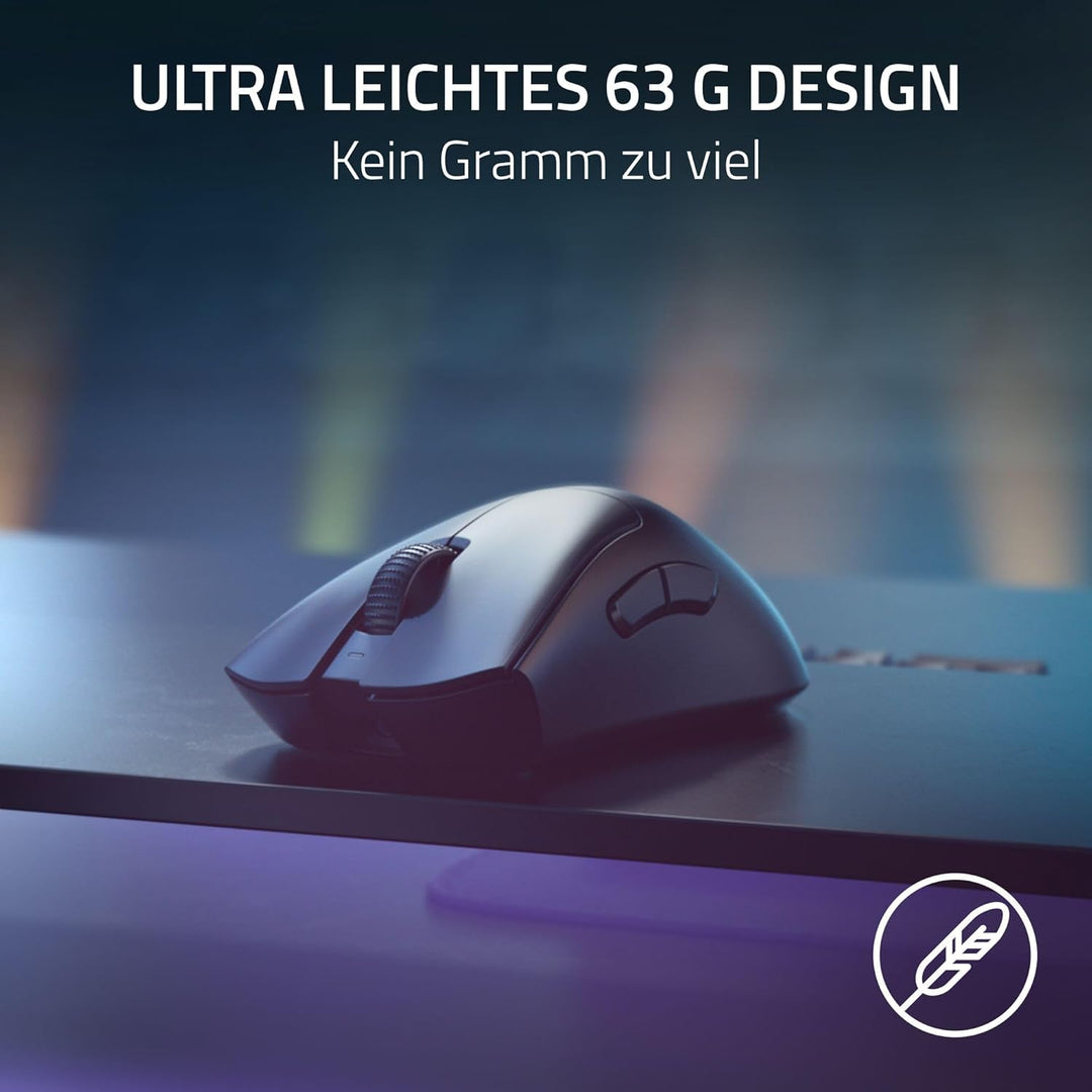 Razer DeathAdder V3 Pro + HyperPolling Wireless-Adapter - Ultra leichte E-Sport-Maus mit echten 8K H