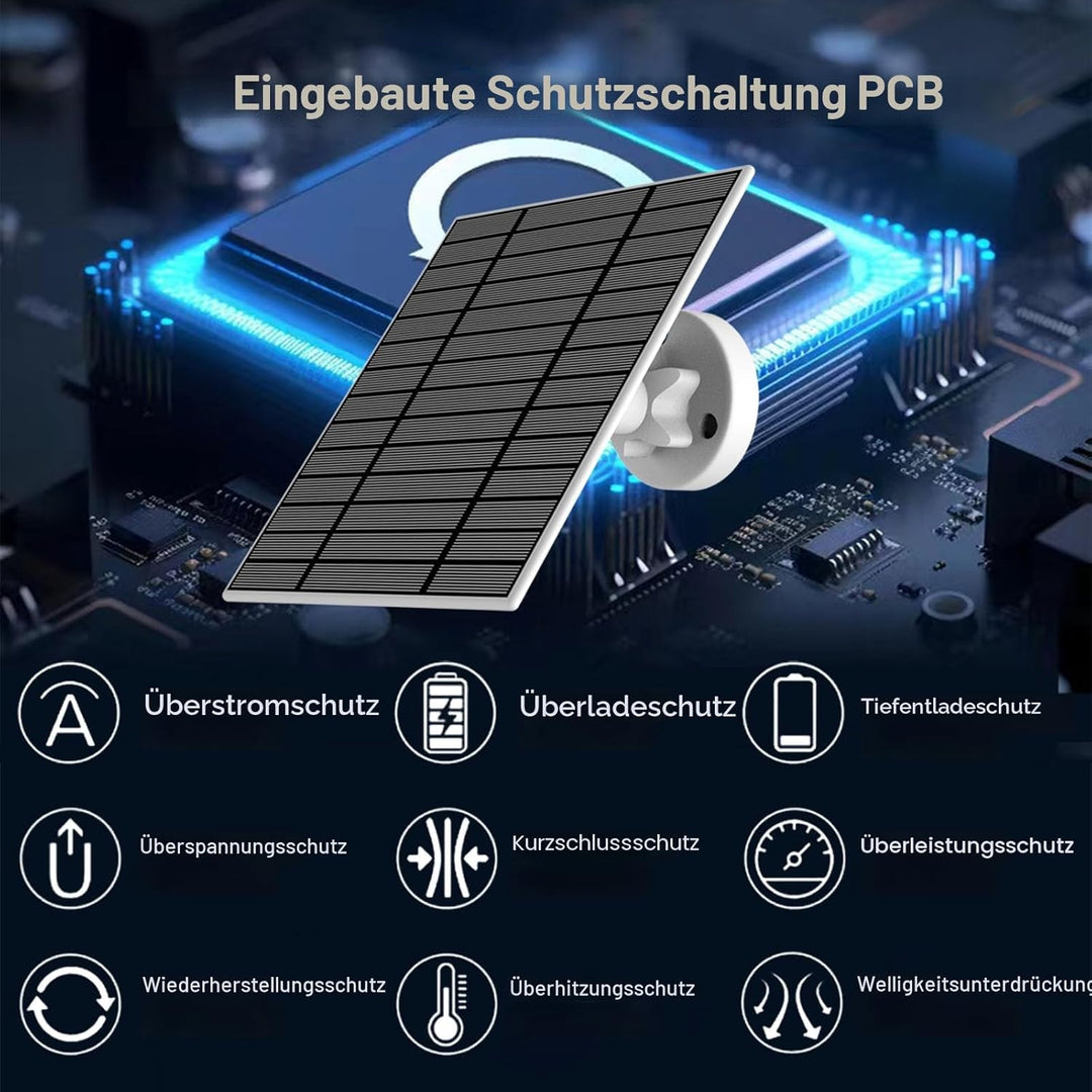 6W Solarpanel zum Aufladen der Türklingelbatterie, IP66 wasserdicht, kompatibel mit Ring video doorb