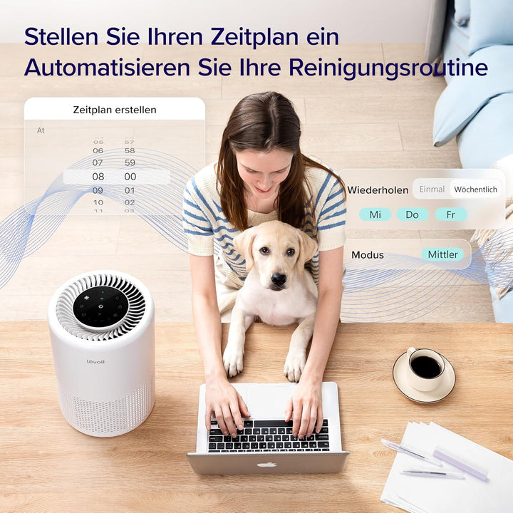 LEVOIT Luftreiniger 3-in-1 HEPA Filter, Luftfilter gegen Schimmel, Staub, Pollen & Gerüche, Air Puri