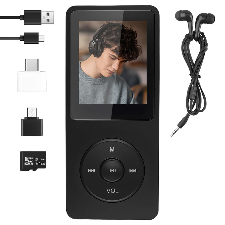 64GB MP3 Player Bluetooth 5.3, Musikplayer mit Lautsprecher & HD-Klang, HiFi-Sound Verlustfreier Aud