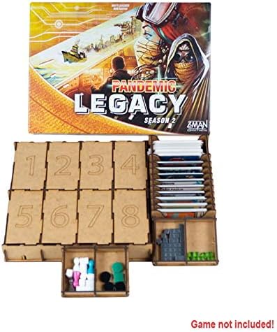 docsmagic.de Organizer Insert for Pandemic Legacy 1 & 2 - Box Einsatz, Pandemic Legacy 1 & 2
