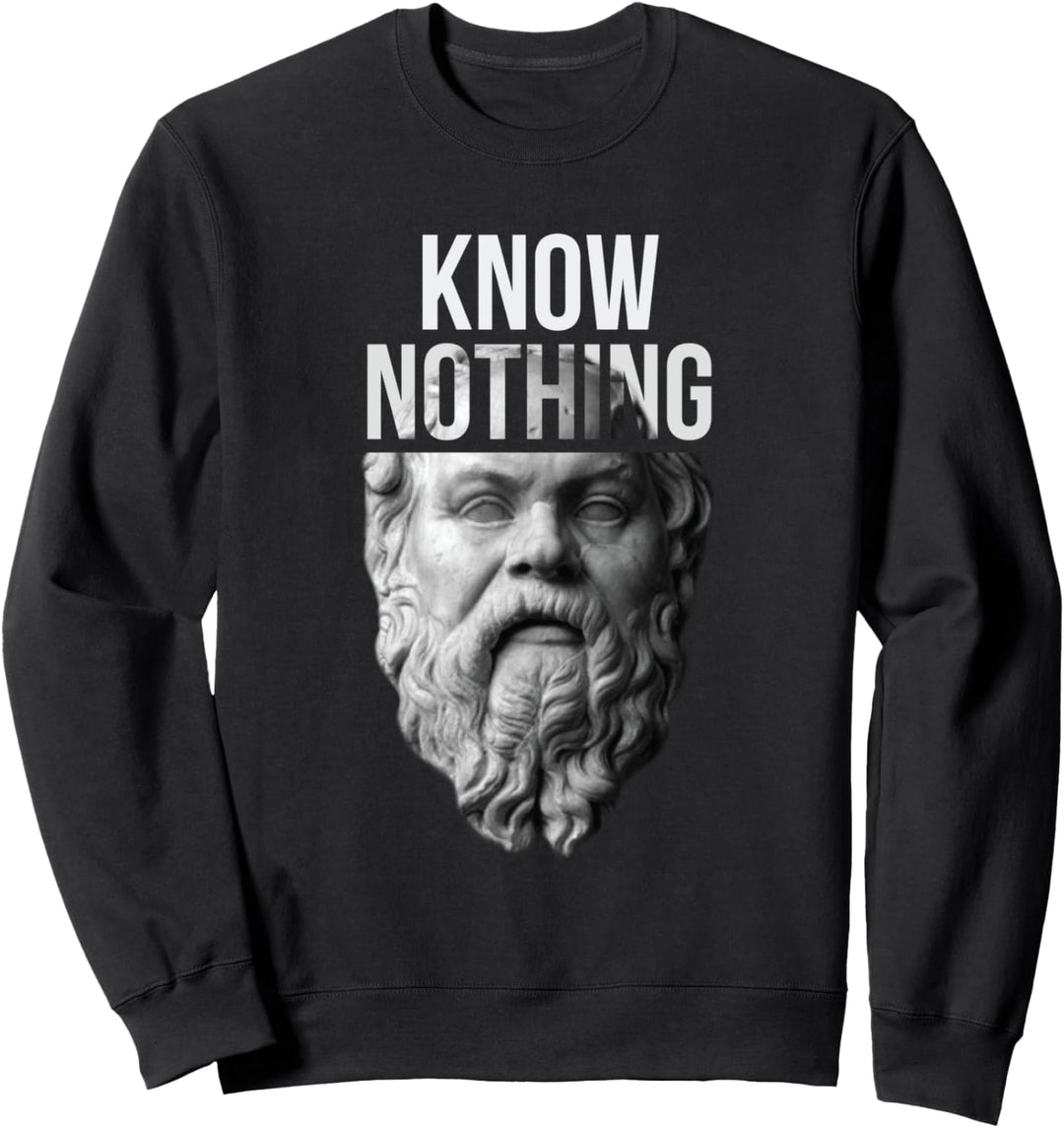 Sokrates Know Nothing Delphi - Philosophie Shirt Geschenk Sweatshirt