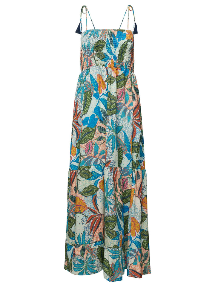 Mavi Damen Kleider Lang Printed Dress Maxikleid mit Print M Bunt, M Bunt