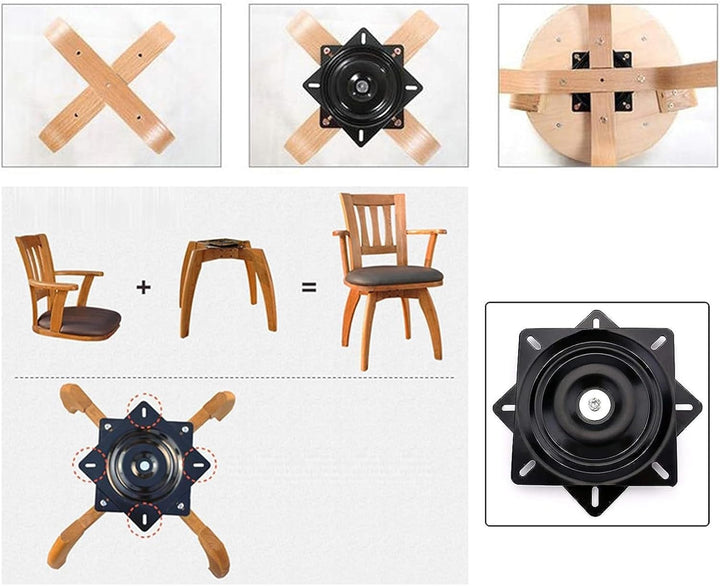 Universal Möbel Drehteller, Metall Möbel Drehteller, Drehbeschlag Schwerlast, 360° Grad Swivel Dreht