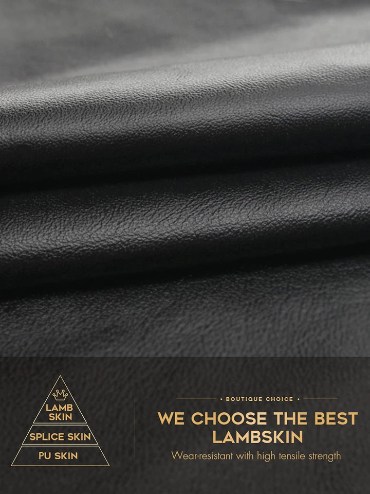 Touchscreen Handschuhe für Damen Warme Lederhandschuhe Gefüttert Winter SMS-Handschuhe Schwarz M, Sc