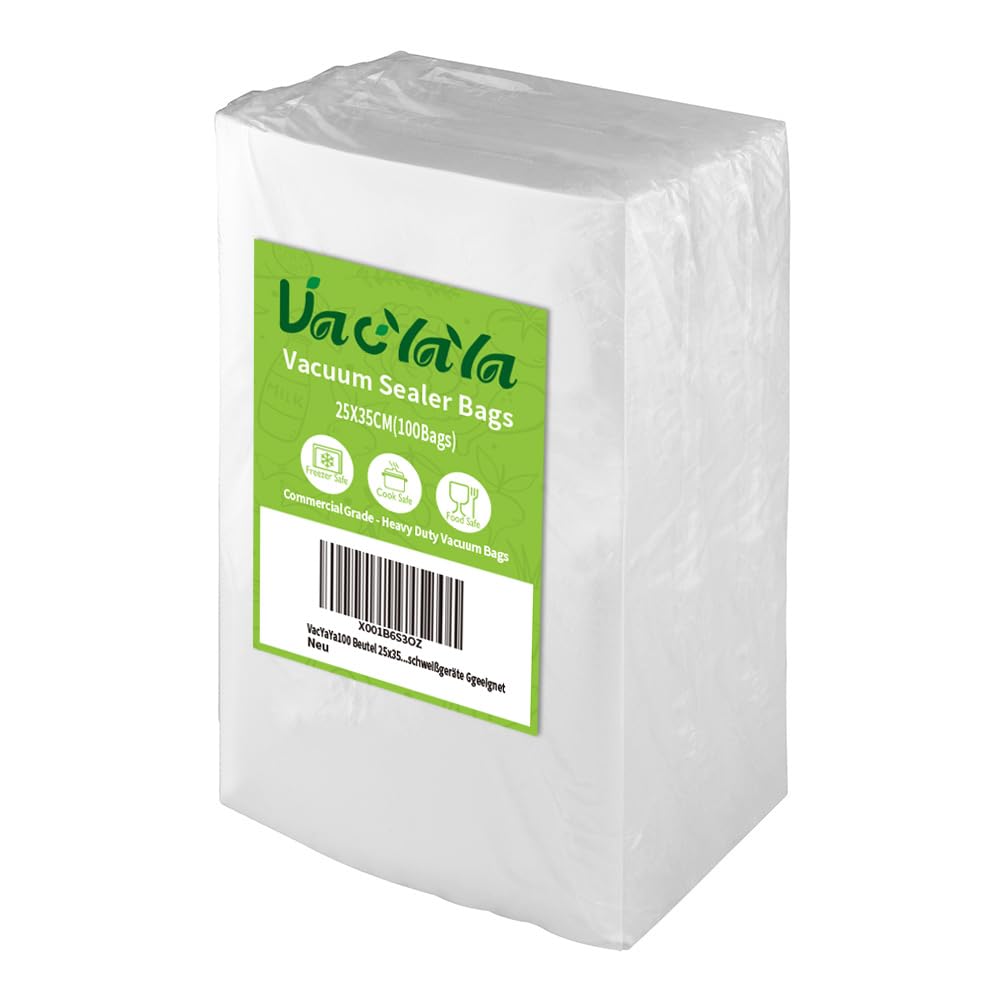 VacYaYa 100 Beutel 25x35cm Vakuumier Beutel Vakuumbeutel für Lebensmittel,BPA-Frei Sous Vide Vakuumi
