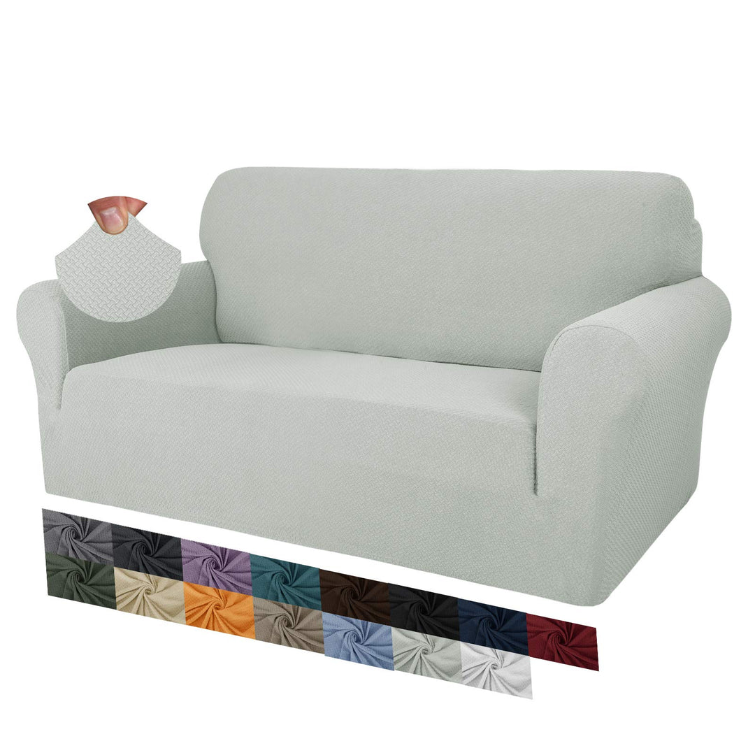 MAXIJIN Creative Jacquard Couchbezüge für 2-Sitzer, Super Stretch rutschfeste Liebessitz Sofabezug f