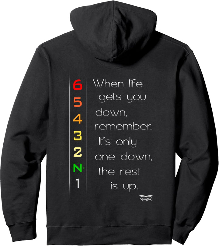 Motorradausrüstung "When Life Gets You Down" – Geschenk für Motorradfahrer Pullover Hoodie