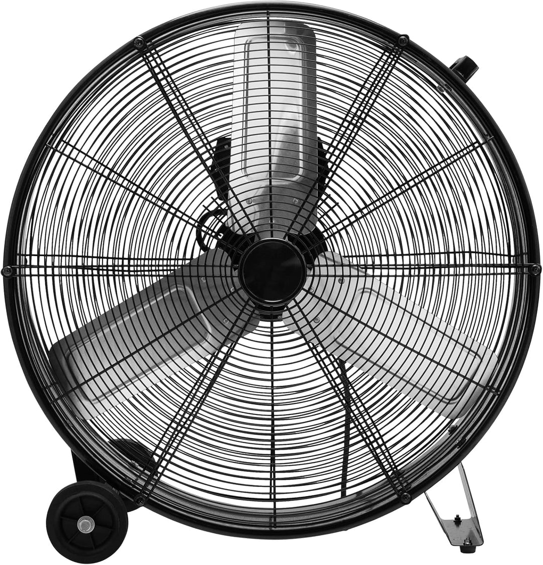 GOPLUS Trommelventilator, Ø 59 cm Standventilator mit 3 Windgeschwindigkeiten, Industriell Bodenvent